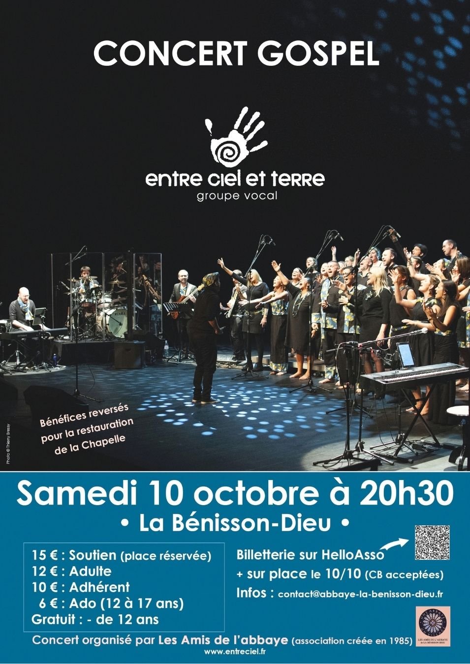 affiche choeur gospel concert la Bénisson-Dieu